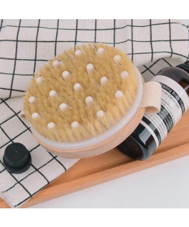 Zhurson Dry Brushing Body Brush - 100% Natural Bristle for Exfoliating and Improving Circulation - Buy Online on GoSupps.com