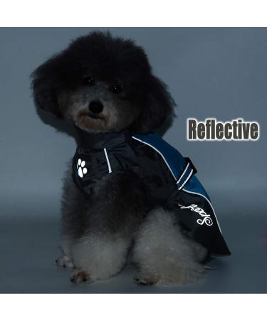 Ranphy Waterproof Hundersmantel for Medium & Large Dogs | Reflective Rain Cover & Breathable Jacket | Ultra-Light Safe Cladding for Dachshunds & Labradors - 5XL (Chest 75cm) in Blue & Gray - Buy Online on GoSupps.com