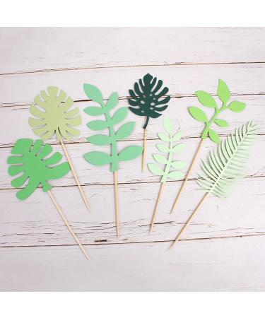 3 Set Tropical Leaves Cake Toppers Tropical Palm Leaves Cake Toppers Set Green Leaf Forest Cupcake for Adult Birthday Cake Cupcake Summer Tropical Theme Hawaii Themed Baby Shower - Buy Online on GoSupps.com