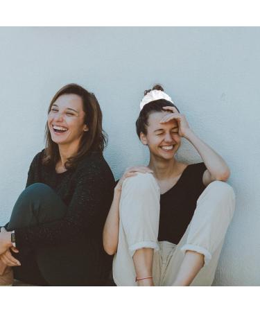 GroveEss Lace Large Hair Scrunchies for Women Soft Elastic Hair Band Hair Ties Rope Scrunchy Bobbles Ponytail Holder Lolita Scrunchie Hair Styling Accessories for Thick Hair Ladies Girls(White) - Buy Online on GoSupps.com