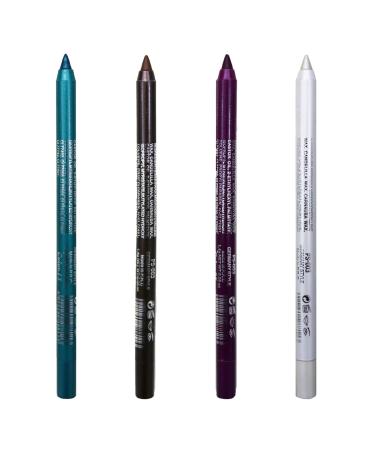 Eyeliner Pencil 4Pcs 4 Colors Smudge-proof Pearl Long Lasting Glitter Eye Liner 8.5g Waterproof Makeup Tool Eyeliner Eyeshadow Pencil Style 3