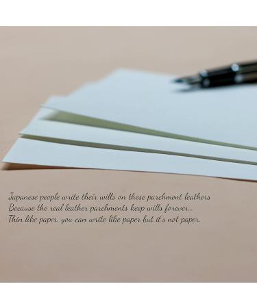 Parchment Leather Pieces 4x6 (3 Pieces) - Natural Antique and White Color for Handwriting, Blessings, and Longevity | Premium Quality Parchment for Notes | 300-Year Preservation - Buy Online on GoSupps.com