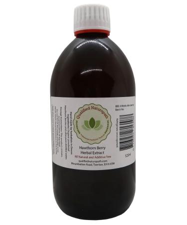 Hawthorn Berry Concentrated Herbal Extract - 525ml x 1 - in Glass Bottles