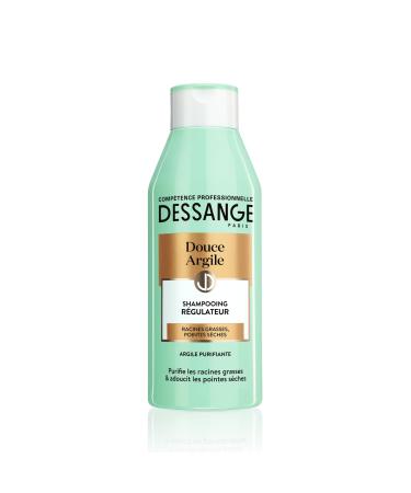 DESSANGE - Gentle Clay Regulating Shampoo - Formula Enriched With Purifying Clay - Purifies Roots & Softens Ends - For Oily Roots Dry Ends - 250 ml