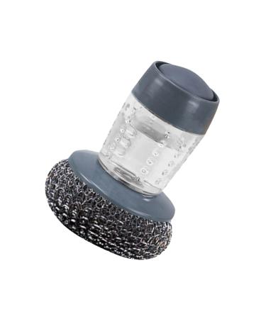 Shakven Soap Dispensing Palm Brush | Push Dispensing Dish Scrub Brush - Multifunctional Ergonomic Steel Scrubber Kitchen Cleaning Brush or Dishes Pot Pan Kitchen