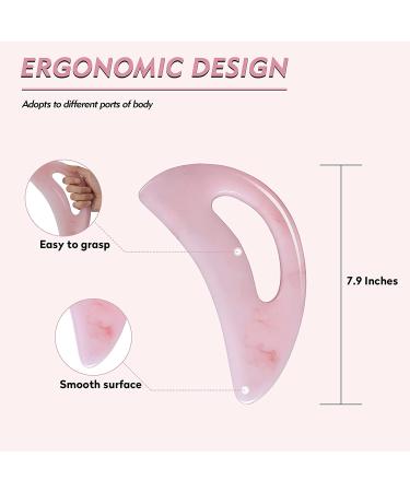 Large Gua Sha Massage Tool for Lymphatic Drainage & Muscle Scraping - Pink - Buy Online on GoSupps.com