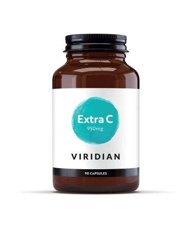 Viridian - Extra C 950mg - 90 Caps | High Potency Vitamin C | Enhanced Absorption & Retention | Supports Immune Function | Normal Functioning of Skin Teeth & Bones | Nutritionist Formulated