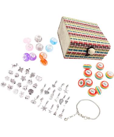 Abaodam 3 Sets Colorful Beads Heart Necklace Heart Picture Necklace Jewellery Making Kits Circle Beads Handmade Necklaces Bracelet Material DIY Accessories Handmade Bracelet Girl Jewelry - Buy Online on GoSupps.com