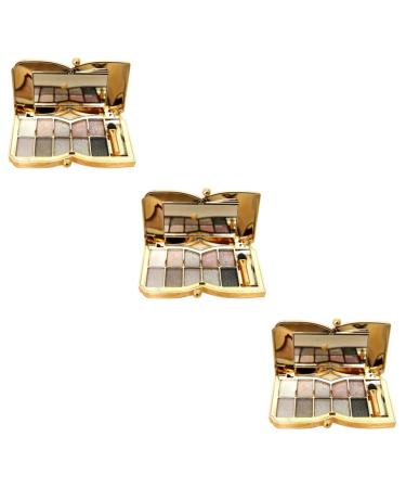 Healvian 3pcs Flash Makeup Brush # Colors Shadow & Colorful Eye Glitter Mirror With Eyeshadow