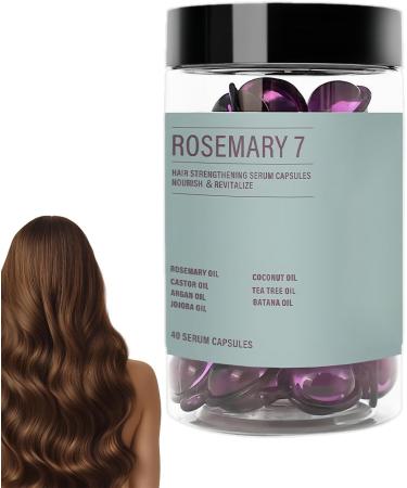 Rosemary oil hair care capsules hair serum for stronger fuller and shinier hair. Use on dry or wet hair. 40 capsules. - Buy Online on GoSupps.com
