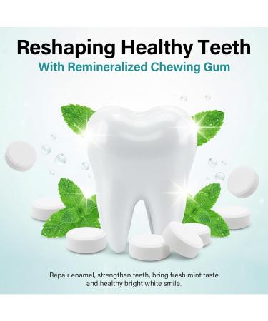Remineralizing Gum with Hydroxyapatite Hydroxyapatite Gum for Teeth 120 Count Sugar Free Enamel Strengthening & Remineralization Tablets for Enamel Repair & Fresh Breath Non-GMO - Buy Online on GoSupps.com
