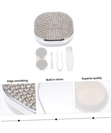 Solustre Colored Contact Lenses Care Box - 2pcs Invisible ABS Plastic Container in Various Colors - Compact & Travel-Friendly 7.1x7.1x2.5cm - Buy Online on GoSupps.com
