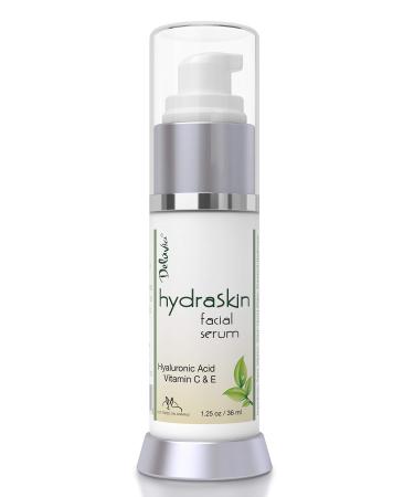 Deluvia Vitamin C Serum for Face Hyaluronic Acid Facial Serum Hydrating Serum with Moisturizing Vitamin E & Organic Aloe Vera for Sensitive and Dry Skin