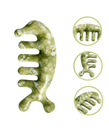 Shop Healvian 4-Piece Jade Massage Comb Set - Creative Massage Tools for Relaxation | International Shipping Available - Buy Online on GoSupps.com