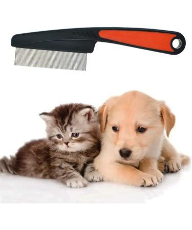 LIDOUK Flea Comb for Dog Cat Flea Lice Tear Stain Remover Pet Combs Fine Tooth Grooming Removal Tool - Buy Online on GoSupps.com