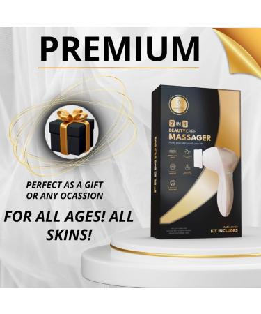 Premium 7-in-1 Facial Cleansing Brush - Gold Edition Exfoliating & Deep Cleanser for All Skin Types | Perfect Gift for Acne Care - Buy Online on GoSupps.com