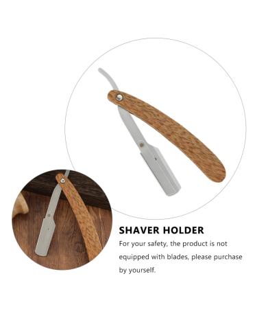 FRCOLOR Red Sandalwood Manual Shaver for Men - Durable Beard Shaver Tool with Catcher & Holder | 1 Count (Khaki - Buy Online on GoSupps.com