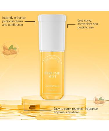Brazilian Spray Fruity Fragrance Perfume Mist Hair & Body Fragrance Mist Brazilian Fragrance Perfume for Women Eau de Toilette Day or Night Spray (Brazilian Jasmine) (Almond caramel) - Buy Online on GoSupps.com