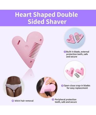 Bikini Razor Template  Pubic Hair Razor Template  Pubic Hair Razor  Privates Razor Tool Heart Right Triangle  Ladies Bikini Razor  Ladies Privates Razor  Beard Razor (Purple) 6 - Buy Online on GoSupps.com