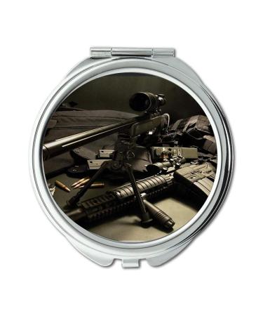 Mirror Travel Mirror a gun drawing Round Mirror best gun pocket mirror portable mirror