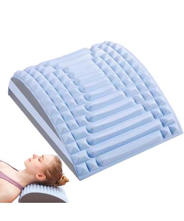 Neck and back extensor |Neck and shoulder tensioner |Cervical neck traction device |Chronic lordosis support |Naked posture correction for neck waist back blue
