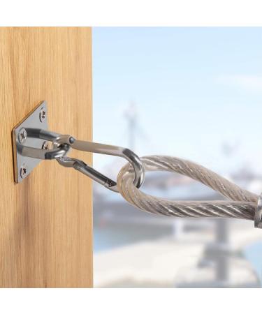 16 Pcs Stainless Steel M4 Carabiner Hooks - Durable Silver Snappy Key Rings for Fastening | 4x40 mm - Buy Online on GoSupps.com