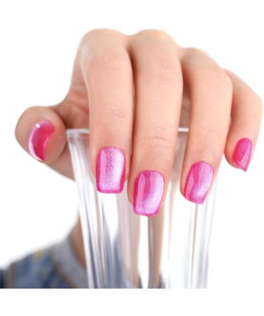 Ozzeal Crystal Cat Eye Gel Nail Polish 15ML Hot Pink Magnetic Gel Nail Polish Spring Summer Holographic Glitter Gel Nail Polish Diamond Shimmer Sparkle Gel Polish Soak off UV LED Light for Manicure - Buy Online on GoSupps.com