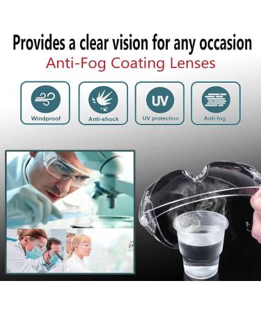 Anti Fog Safety Glasses - Clear Wrap Around Goggles for Dental Lab with UV Protection and Scratch Resistant Lens - Buy Online on GoSupps.com