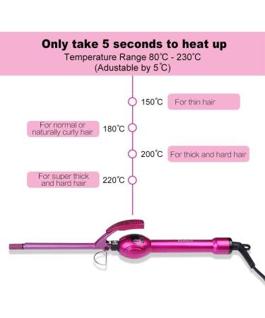 iGutech 9mm Ceramic Curling Iron for Long & Short Hair - 3/8 Inch Barrel - Buy Online on GoSupps.com