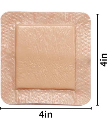 Buy Silicone Foam Dressings - 4x4 Waterproof Adhesive Wound Bandage for Bedsore Care | High Absorbency Painless Removal - 5 Pack - Buy Online on GoSupps.com