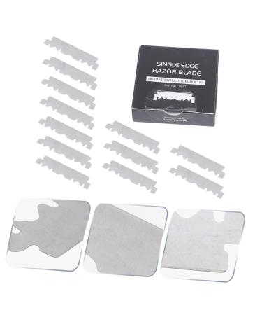 100pcs Platinum Coated Double Edge Razor Blades for Men - Stainless Steel Straight Shaving Razors & Body Face Cutter - Buy Online on GoSupps.com