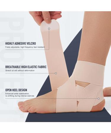 Ultra Thin Ankle Wraps - Adjustable Ankle Brace for Men & Women | Support for Sprains Tendinitis & Sports | Pack of 1 in Misty Rose - Buy Online on GoSupps.com