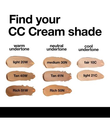  Palladio Palladio Full Coverage Color Correction CC Cream oil-free with peptides and vitamin C ideal for correcting redness and uneven skin tone buildable coverage foundation (Medium) - Buy Online on GoSupps.com