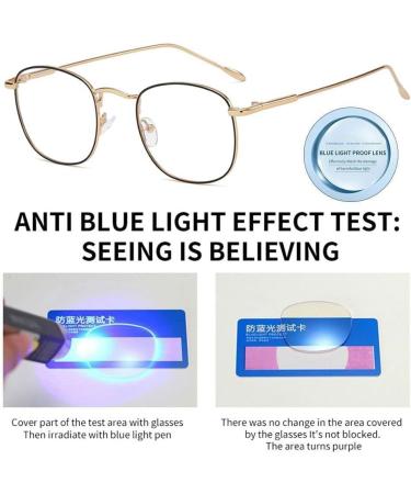 Buy HomeSoGood Light Block Discoloration Optical Glasses - Oversized Ultra Light Eye Protection for Men & Women - Ideal for Office & Computer Use (Black Silver - Buy Online on GoSupps.com