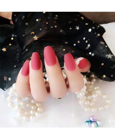 Dajidafu 1 Set Color Street Nail Strips Flat Head Style Matte Full Cover Art Decals Beauty Tool Salon Supplies Decorations 2wine red - Buy Online on GoSupps.com