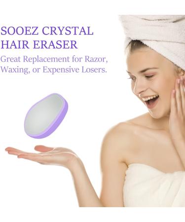 Crystal Hair Eraser for Hair Removal UQQU Crystal Hair Remover for Men and Women Magic Crystal Hair Remover with Gentle Skin Exfoliation Reusable Easy to Use Works On All Body Parts - Purple - Buy Online on GoSupps.com