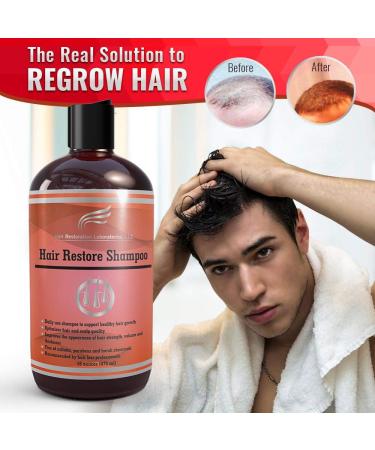 Hair Restoration Laboratories Hair Restore Shampoo - DHT Blocker for Hair Loss Prevention - Sulfate-Free, Color Safe, Daily Use - 16 oz - Men and Women - Buy Online on GoSupps.com