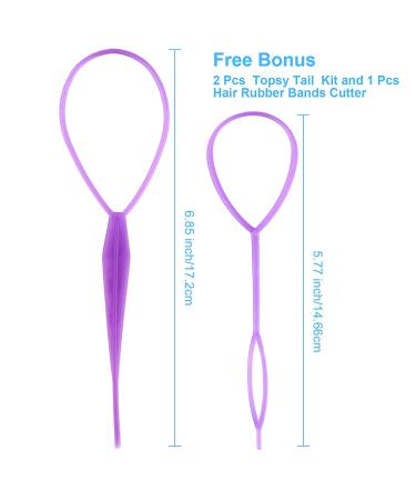 2000 PCS Mini Rubber Bands for Hair with Colorful Elastics - Kids & Baby Hair Ties Set with Topsy Tail Tools | YLYL Multicolor - Buy Online on GoSupps.com