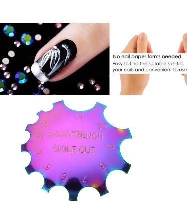 French Nails Template | Stainless Steel Smile Line Cutter | Nail Art Stencil Tool for Manicure - Buy Online on GoSupps.com