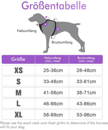 Rabbitgoo Medium Dog Harness - No Pull Adjustable Breathable with Reflex Stripes - Safe Control for Large Dogs - Purple (1 Pack) - Buy Online on GoSupps.com