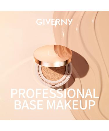 GIVERNY Milchak Cover Foundation Cushion 21 Light Beige - Moist Finish - Flawless Coverage - Lightweight Formula - 0.4oz x 2 - Buy Online on GoSupps.com
