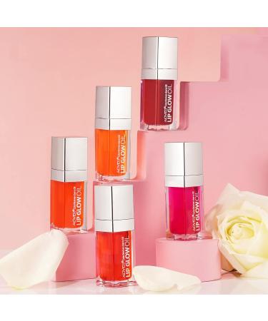 5 Pack Plumping Lip Oil - Long Lasting Hydrating Lip Gloss Tint, Moisturizing & Non-Sticky Lip Balm Set for Dry Lip Care - Buy Online on GoSupps.com