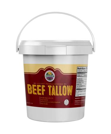 Cornhusker Kitchen Beef Tallow - Grass fed Beef Tallow (1.5 Pound Tubs)