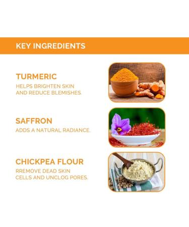 Natural Skin Brightening Shower Gel with Turmeric & Saffron | Deep Cleansing & Hydrating Body Wash for Men & Women | Paraben-Free 290ml - Buy Online on GoSupps.com