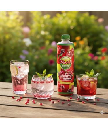 RAAK Sirop Grenadine Premium Pack 6 750 ml (180 verres) Dilution 1:7 Go t grenadine authentique Format familial - Buy Online on GoSupps.com