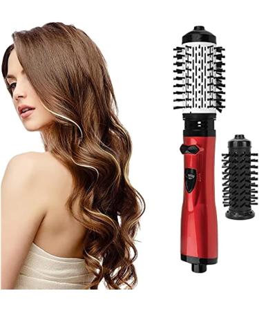 Hot-Air Hair Brushes 3-in-1 Hot Air Styler and Rotating Hair Dryer for Dry Hair Curl Hair Straighten Hair with 2 Interchangeable Brushes 3 Temperature Settings for Dry and Wet Hair
