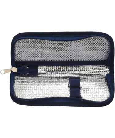 Srutueo 2PCS Insulin Cooler Travel Case Diabetic Medication Organizer Cooler Bag Navy Blue Easy to Use Navy Blue - Buy Online on GoSupps.com