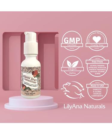 LilyAna Naturals Dark Spot Corrector - Brightening Face Serum with Niacinamide and Kojic Acid - 1oz - Buy Online on GoSupps.com