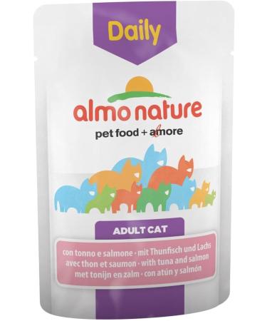 ALMO NATURE Daily Cat Food with Tuna and Salmon 70 g Pack of 30 Variety 1 count (Pack of 1)