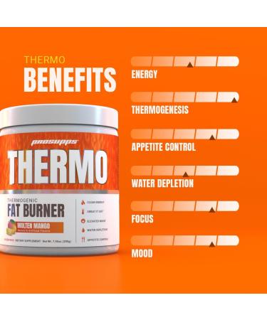 PROSUPPS Thermo Fat Burning Thermogenic Powder Weight Management and Pre Workout - Molten Mango - 7.05 Oz - Buy Online on GoSupps.com